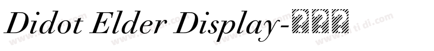 Didot Elder Display字体转换